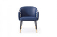 VIG Furniture - Modrest Calder Blue & Beige Bonded Leather Dining Chair - VGVCB065-BLU-DC - GreatFurnitureDeal