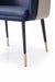 VIG Furniture - Modrest Calder Blue & Beige Bonded Leather Dining Chair - VGVCB065-BLU-DC - GreatFurnitureDeal