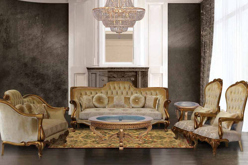 European Furniture - Carlotta Luxury End Table in Golden Bronze - 41951-ET - GreatFurnitureDeal