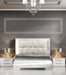 ESF Furniture - Carmen Eastern King Bed in White - CARMENBEDKSWHITE