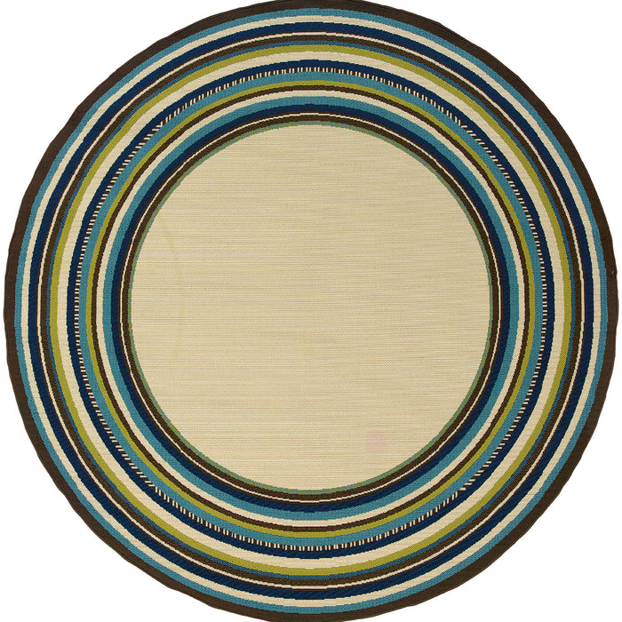 Oriental Weavers - Caspian Ivory/ Blue Area Rug - 1003X