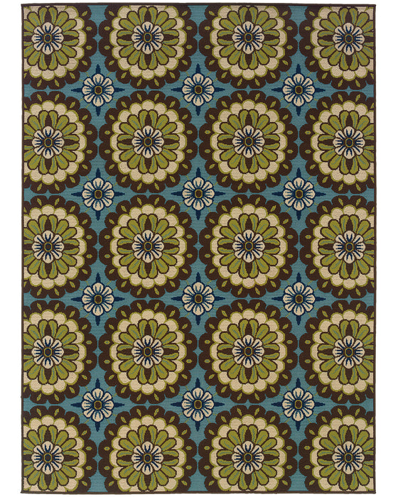 Oriental Weavers - Caspian Blue/ Brown Area Rug - 8328L