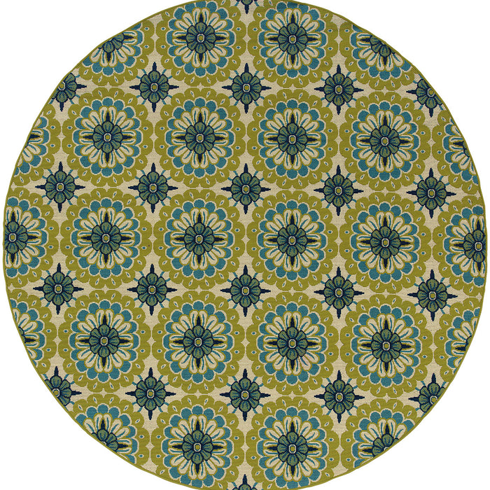 Oriental Weavers - Caspian Green/ Ivory Area Rug - 8328W - GreatFurnitureDeal