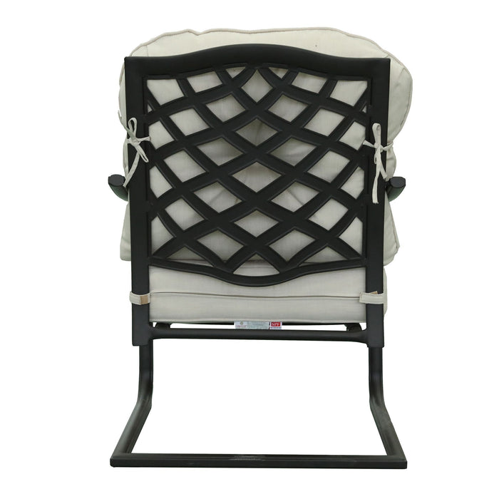 GFD Home - Spring Chair, Canvas Natural, Set of 2 - GreatFurnitureDeal