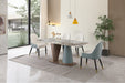 GFD House - 71" Pandora color sintered stone dining table with 6 pcs Chairs - GreatFurnitureDeal