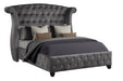 GFD Home - Sophia King Bed 4 Piece Gray - GreatFurnitureDeal