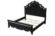 GFD Home - Milan Tufted Upholstery King Size Bed made with Wood in Black - GreatFurnitureDeal