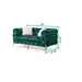 GFD Home - Moderno 3 Pc Tufted Living Room Set Finished with Velvet in Green - GreatFurnitureDeal