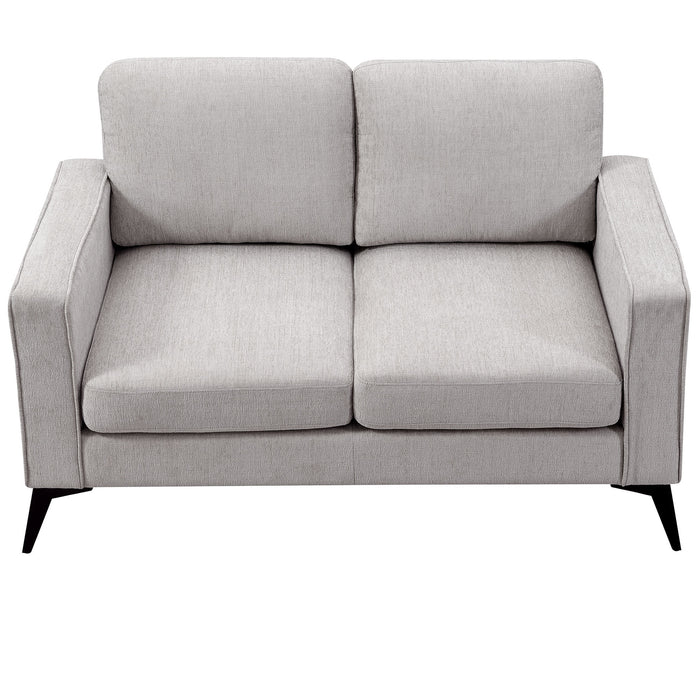 GFD Home -[VIDEO provided] [New]Modern 3-Piece Sofa Sets with Sturdy Metal Legs,Chenille Upholstered Couches Sets Including 3-Seat Sofa, Loveseat and Single Chair for Living Room Furniture Set (1+2+3 Seat) - GreatFurnitureDeal