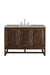 James Martin Furniture - Athens 48" Single Vanity Cabinet, Mid Century Acacia, w- 3 CM Grey Expo Quartz Top - E645-V48-MCA-3GEX - GreatFurnitureDeal