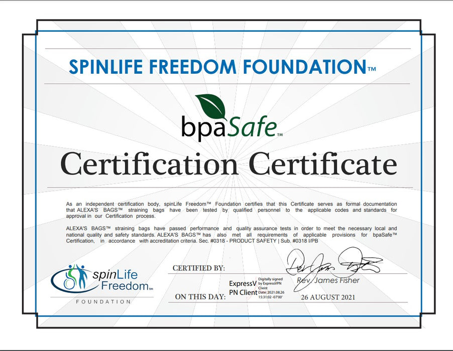 Alexa's Bags (2 Pack) Pro Quality Juicing & Nut Milk Bag - 13"X14" - Commercial Grade Reusable All Purpose Food Strainer - BPA-Safe - Ultra Strong Fine Nylon - Nutmilk, Juices, Pulp Strainer, Warranty - GreatFurnitureDeal