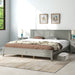 GFD Home - Gray Solid Wood 5 Pieces King Bedroom Sets(bed+nightstand*2+chest+dresser）NEW - GreatFurnitureDeal