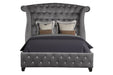 GFD Home - Sophia King Bed Gray - GreatFurnitureDeal