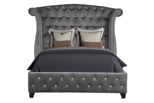 GFD Home - Sophia King Bed Gray - GreatFurnitureDeal