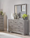 Myco Furniture - Chelsea Dresser with Mirror in Gray - CH415-DR-M