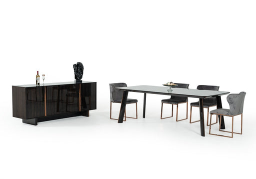 VIG Furniture - Modrest Chadwick Modern Ebony & Rosegold Dining Table - VGHB297T3-EBN - GreatFurnitureDeal