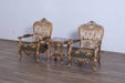European Furniture - Saint Germain II 4 Piece Luxury Living Room Set in Light Gold & Antique Silver - 35552-SL2C - GreatFurnitureDeal