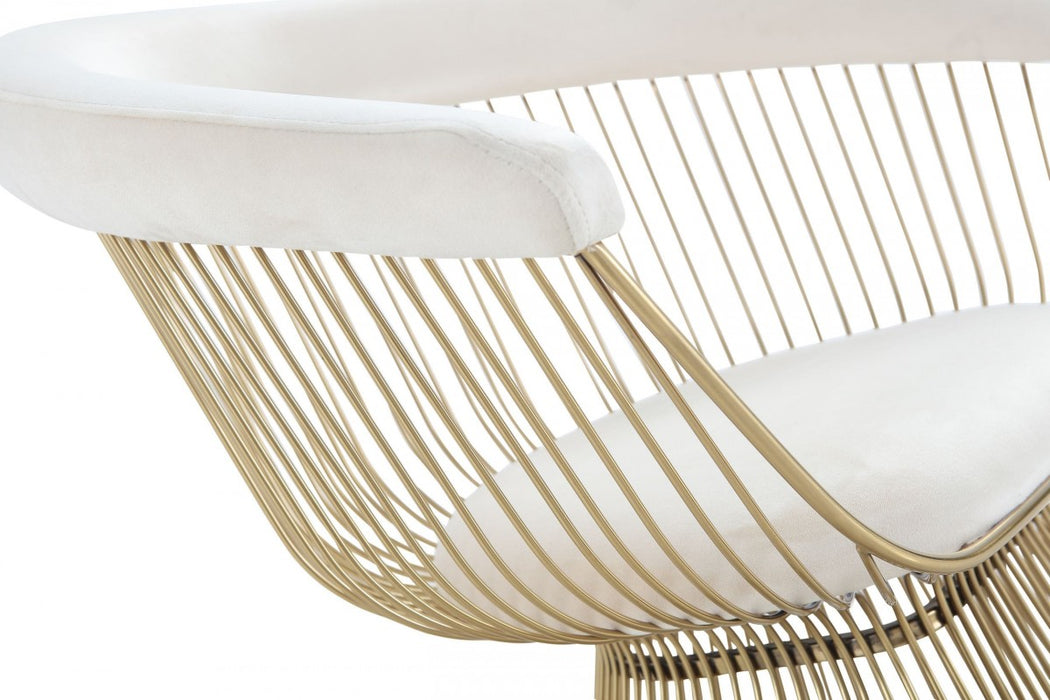 VIG Furniture - Modrest Chandler - Modern Beige Velvet & Gold Dining Chair - VGZAY007-BEI-DC