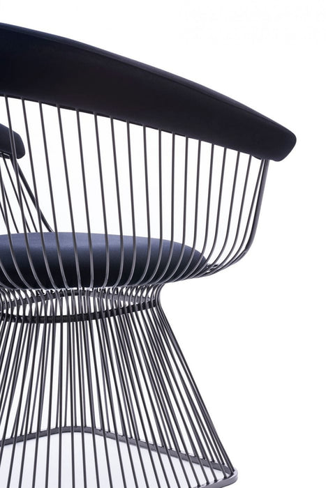 VIG Furniture - Modrest Chandler Modern Black Velvet & Black Stainless Steel Dining Chair - VGZAY007-1-BLK-DC
