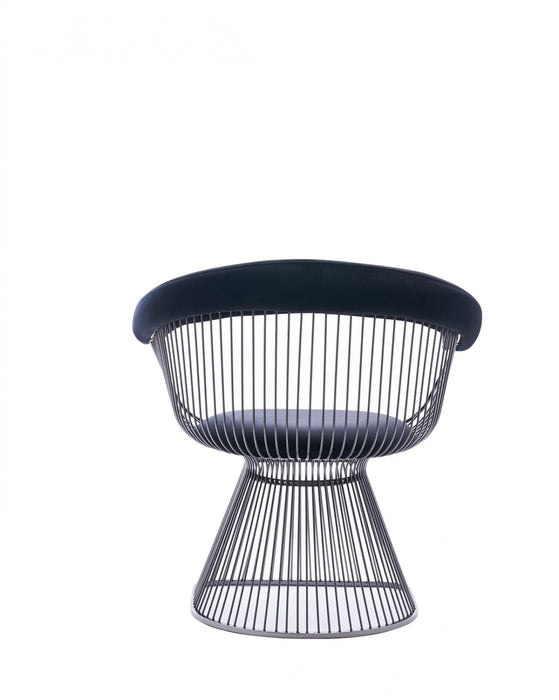 VIG Furniture - Modrest Chandler Modern Black Velvet & Black Stainless Steel Dining Chair - VGZAY007-1-BLK-DC
