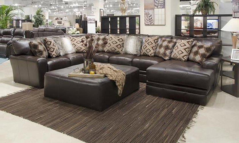 Jackson Furniture - Denali 3 Piece Sectional Sofa with 40" Cocktail Ottoman in Chocolate - 4378-62-72-30-12-CHOCOLATE - GreatFurnitureDeal