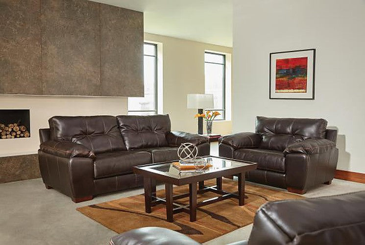 Jackson Furniture - Hudson 3 Piece Living Room Set in Chocolate - 4396-03-01-10-CHOCOLATE - GreatFurnitureDeal