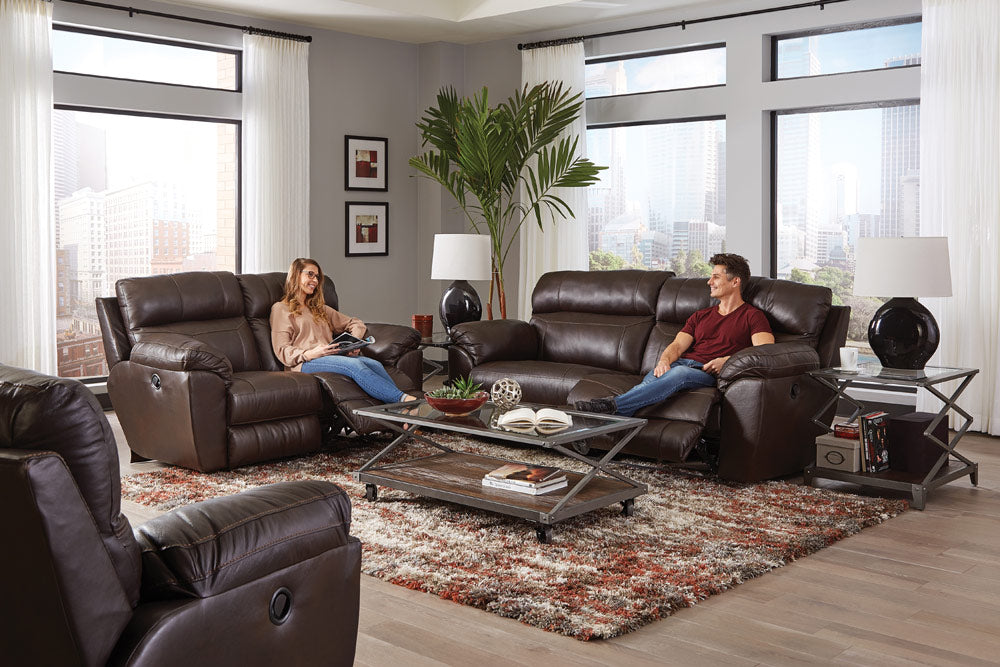 Catnapper - Costa 3 Piece Lay Flat Reclining Living Room Set in Chocolate - 4071-72-70-CHOCOLATE - GreatFurnitureDeal