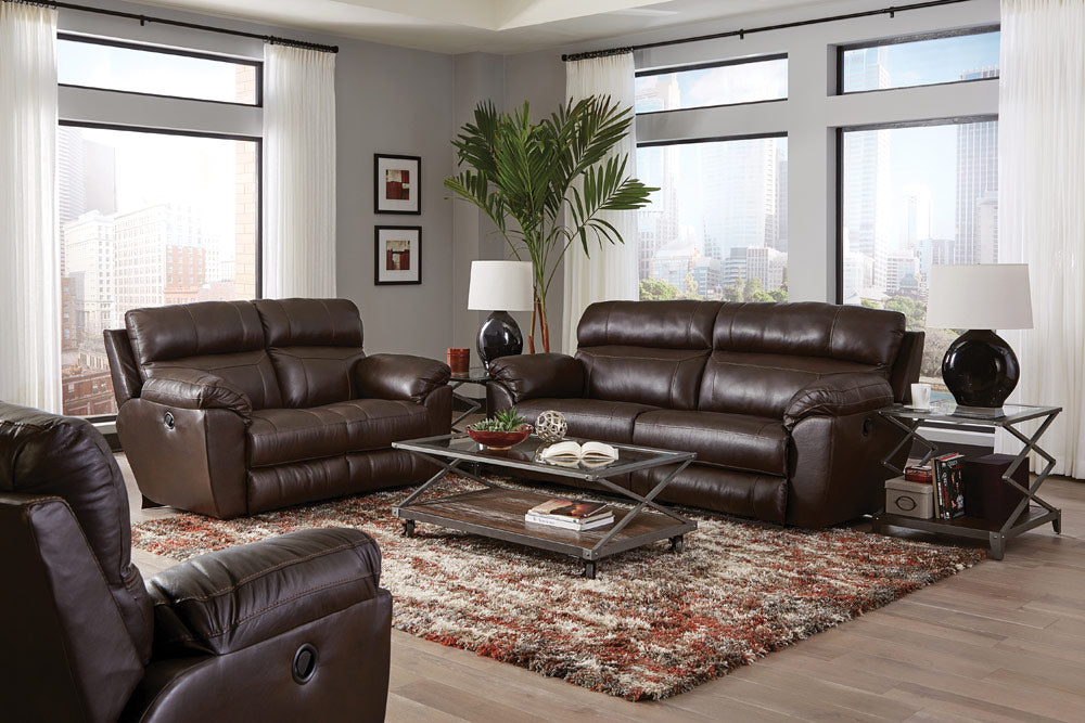 Catnapper - Costa 3 Piece Power Lay Flat Reclining Living Room Set in Chocolate - 64071-72-70-CHOCOLATE - GreatFurnitureDeal