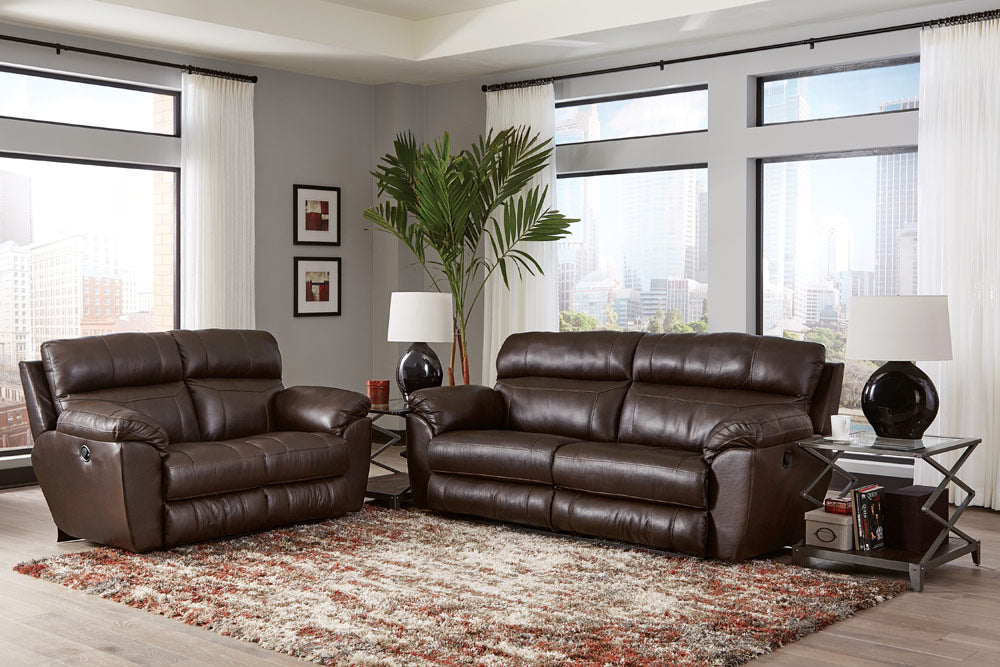Catnapper - Costa 3 Piece Power Lay Flat Reclining Living Room Set in Chocolate - 64071-72-70-CHOCOLATE