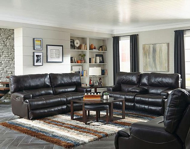 Catnapper - Wembley 3 Piece Power Lay Flat Reclining Living Room Set in Chocolate - 64581-CHO-P-3SET - GreatFurnitureDeal