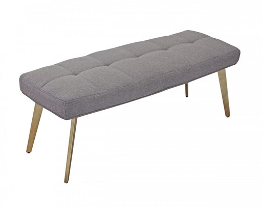 VIG Furniture - Modrest Cici Contemporary Grey & Antique Brass Bench - VGGAGA-8635BE-GRY-B - GreatFurnitureDeal