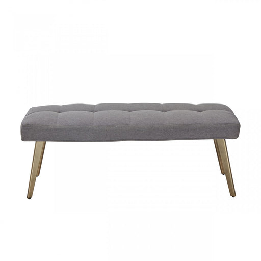 VIG Furniture - Modrest Cici Contemporary Grey & Antique Brass Bench - VGGAGA-8635BE-GRY-B - GreatFurnitureDeal