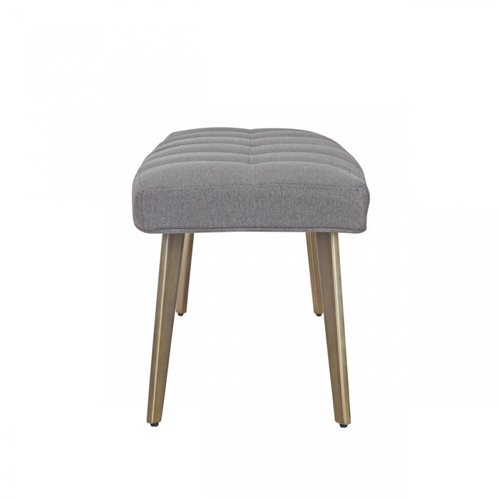 VIG Furniture - Modrest Cici Contemporary Grey & Antique Brass Bench - VGGAGA-8635BE-GRY-B