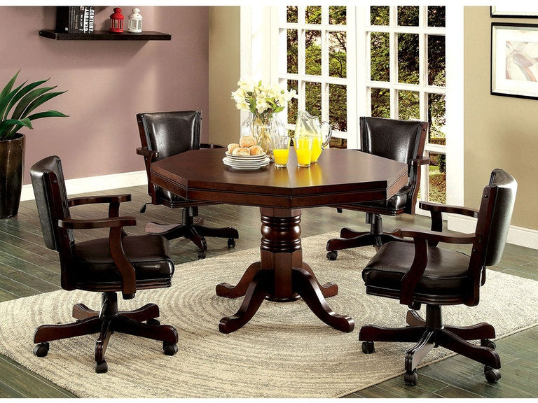 Furniture of America - Rowan Game Table in Cherry - CM-GM339T - GreatFurnitureDeal