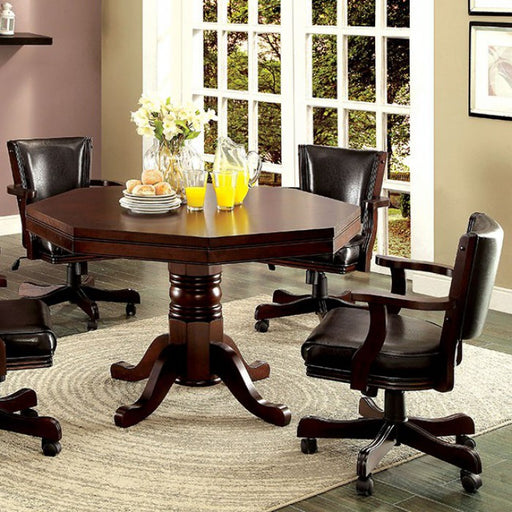 Furniture of America - Rowan 5 Piece Dining Room Set in Cherry - CM-GM339T-5SET - GreatFurnitureDeal
