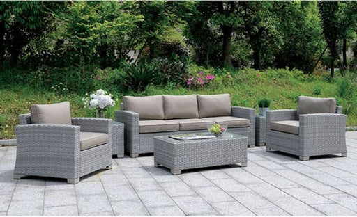 Furniture of America - Brindsmade Gray 6 Piece Patio Seating Set - CM-OS1842GY - GreatFurnitureDeal