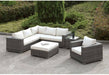 Furniture of America - Somani Ivory 4 Piece L-Sectional Sofa Set - CM-OS2128-10