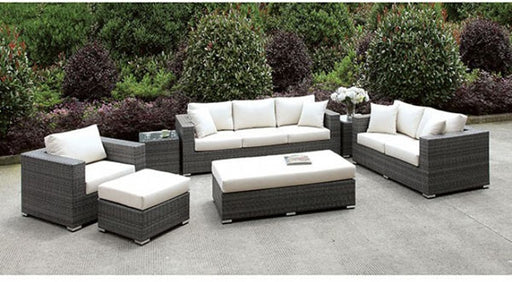 Furniture of America - Somani Ivory 7 Piece Patio Seating Set - CM-OS2128-16 - GreatFurnitureDeal