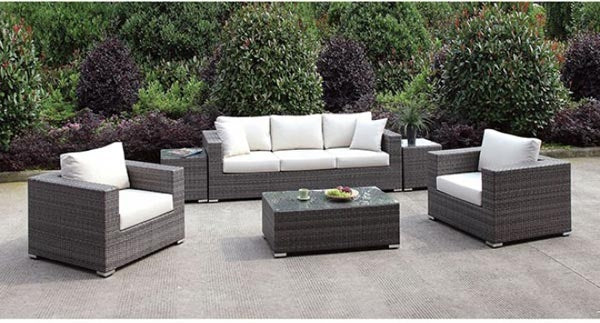 Furniture of America - Somani Ivory 6 Piece Patio Seating Set - CM-OS2128-20 - GreatFurnitureDeal