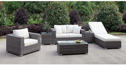 Furniture of America - Somani Ivory 6 Piece Patio Seating Set - CM-OS2128-21