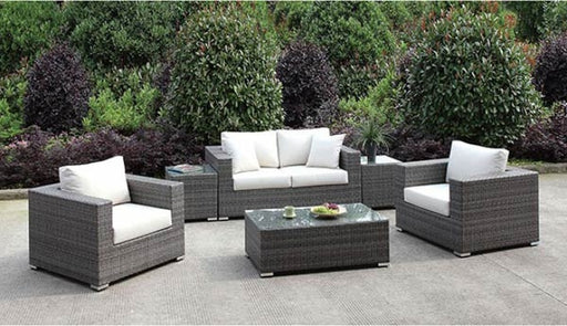 Furniture of America - Somani Ivory 6 Piece Patio Seating Set - CM-OS2128-22 - GreatFurnitureDeal