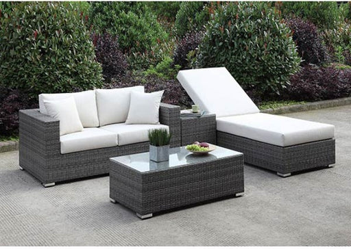 Furniture of America - Somani Ivory 4 Piece Patio Seating Set - CM-OS2128-23 - GreatFurnitureDeal