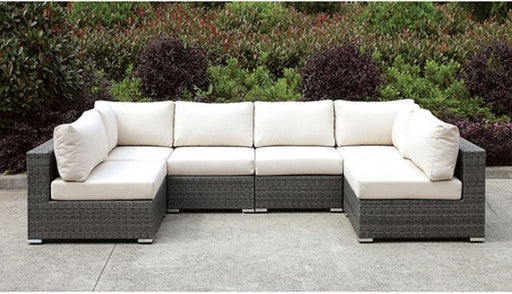 Furniture of America - Somani Ivory U-Sectional Sofa - CM-OS2128-6