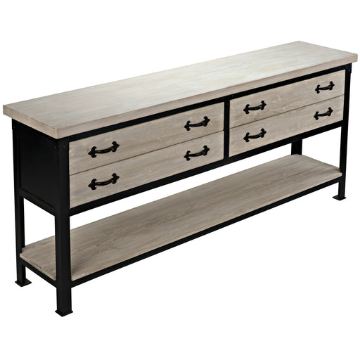 CFC Furniture - Steel Console W- Rl Top & Drawers, Shelf - CM035 - GreatFurnitureDeal