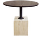 CFC Furniture - Dalton Side table W- Reclaimed Lumber Base, Oak Top - CM115 - GreatFurnitureDeal