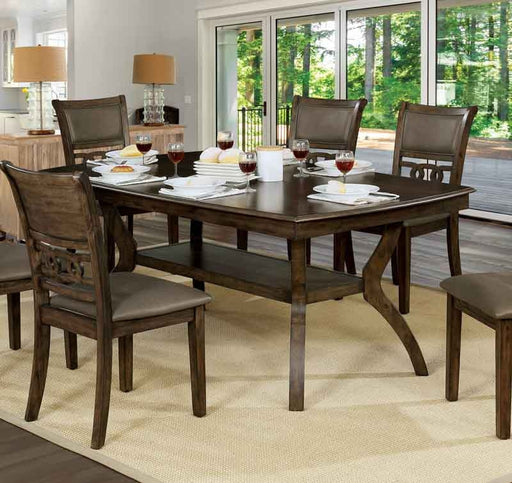 Furniture of America - Holly 5 Piece Dining Table Set in Satin Walnut - CM3023-5SET - Dining Table