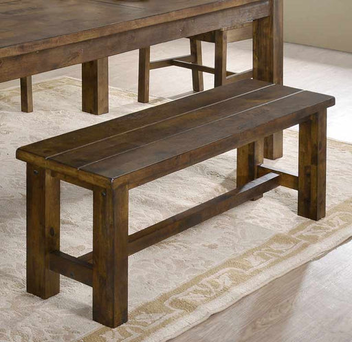 Furniture of America - Kristen 5 Piece Dining Room Set in Rustic Oak - CM3060-5SET - Bench