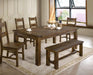 Furniture of America - Kristen 7 Piece Dining Room Set in Rustic Oak - CM3060-7SET - Dining Table