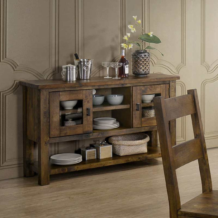 Furniture of America - Kristen 6 Piece Dining Room Set in Rustic Oak - CM3060-6SET - GreatFurnitureDeal