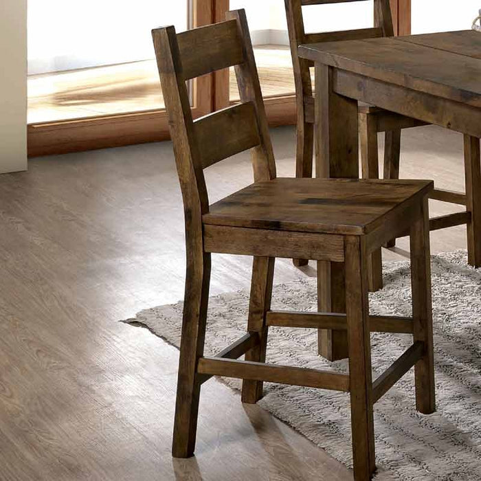 Furniture of America - Kristen 5 Piece Dining Room Set in Rustic Oak - CM3060-5SET - Side Chair